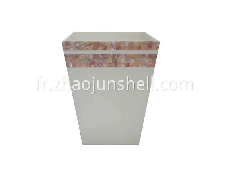 pink shell dustbin